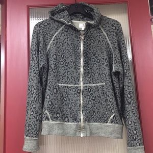 sundry star print crop hoodie